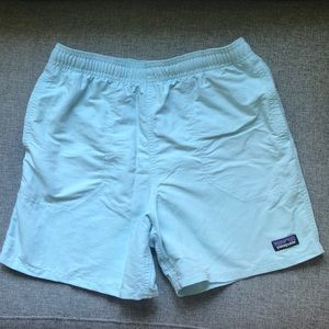 Boys light blue Patagonia shorts